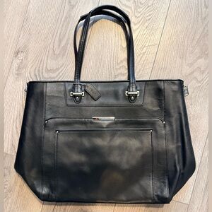 Coach Taylor 32824 Black Leather Large Tote Shoulder Bag Satchel $598
